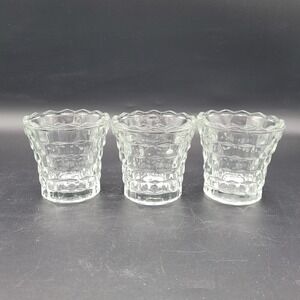 Set Of 3 Vintage Whitehall By Indiana Glass Votive Tea Light Holders